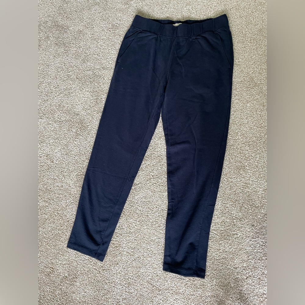 Pareto S Navy Organic Cotton Lounge Pants Side Pockets, NWT